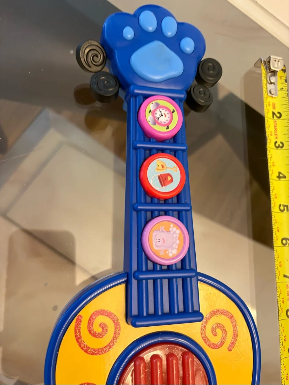 Blue's Clues Musical Toy Guitar w/ Blue Figure & Baby Doll Battery Operated 2003